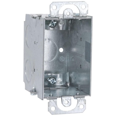 Southwire Electrical Box, 14 cu in, Wall Box Type, 1 Gang, Steel, Rectangular Shape G602-R-UPC